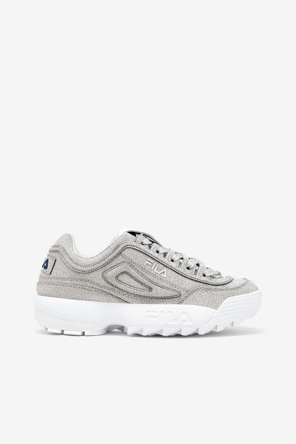 Fila Made In Italy Disruptor 2 Women's Sneakers - Metal Silver/Metal Silver/White,NZ 519-10852